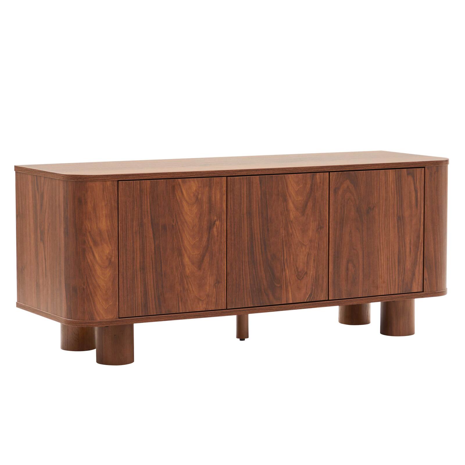 Meuble TV effet bois 120 cm style scandinave 