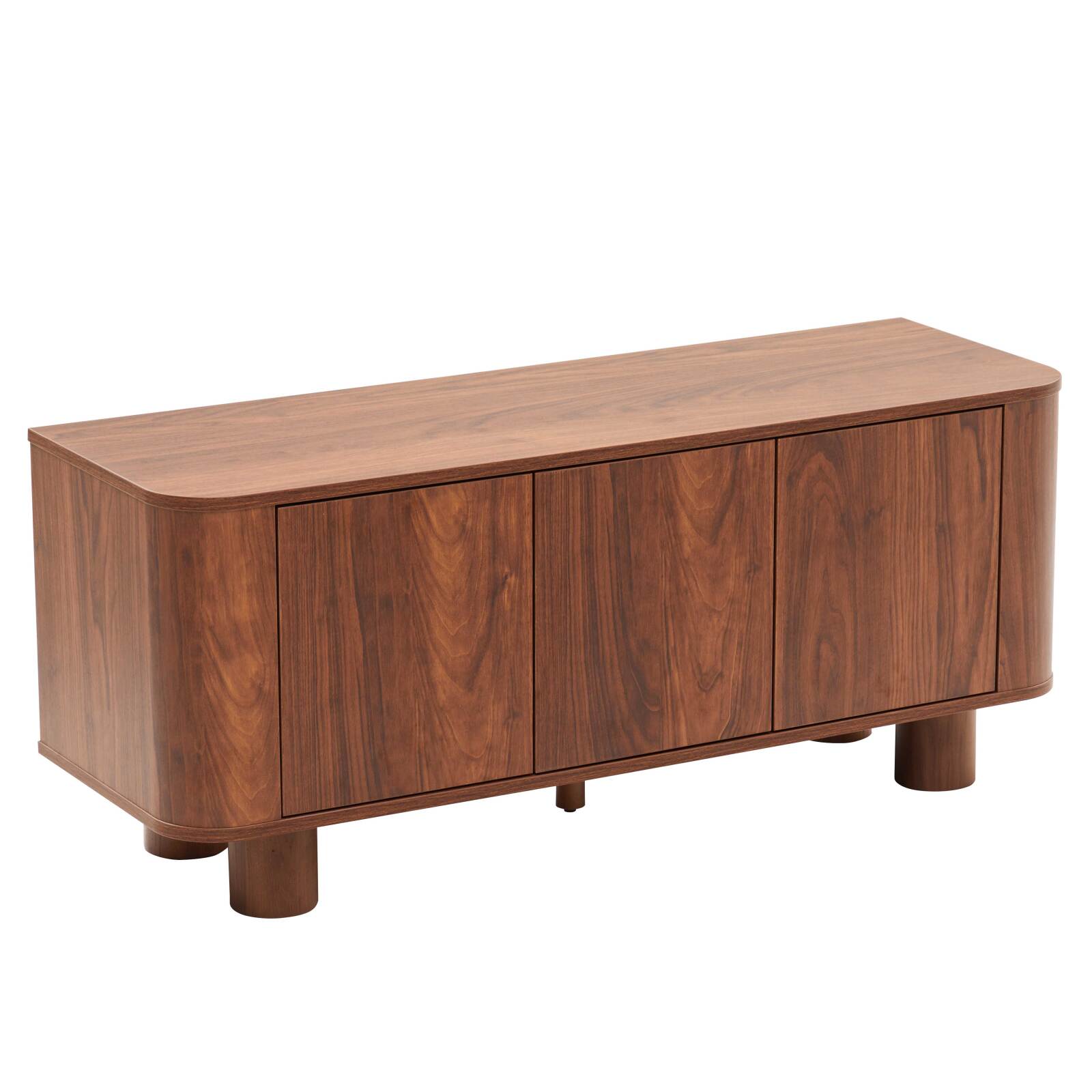 Meuble TV effet bois 120 cm style scandinave 