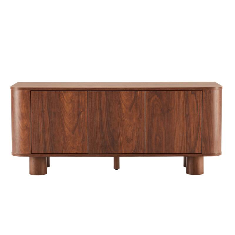 Meuble TV effet bois 120 cm style scandinave  (4/8)