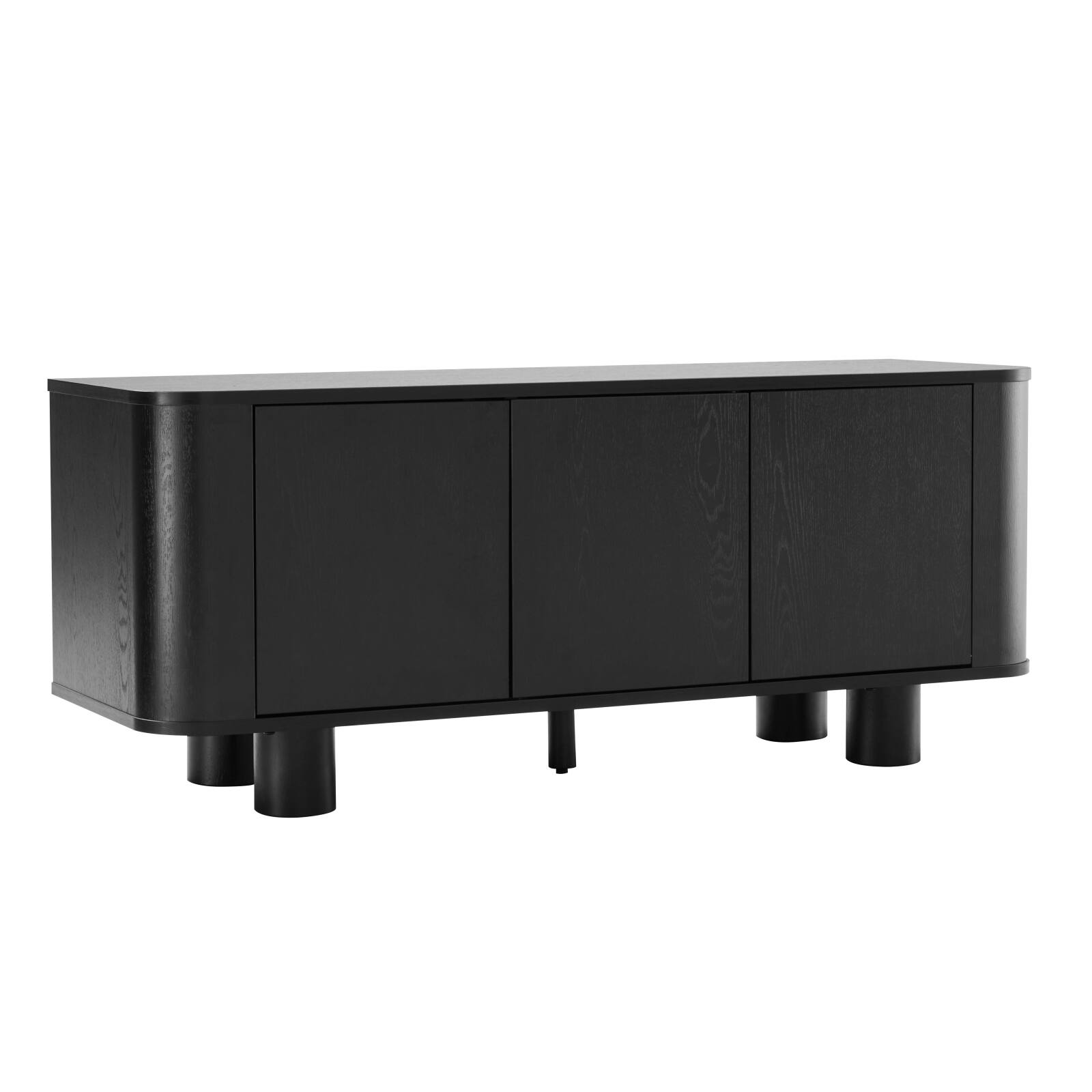 Meuble TV effet bois 120 cm style scandinave 
