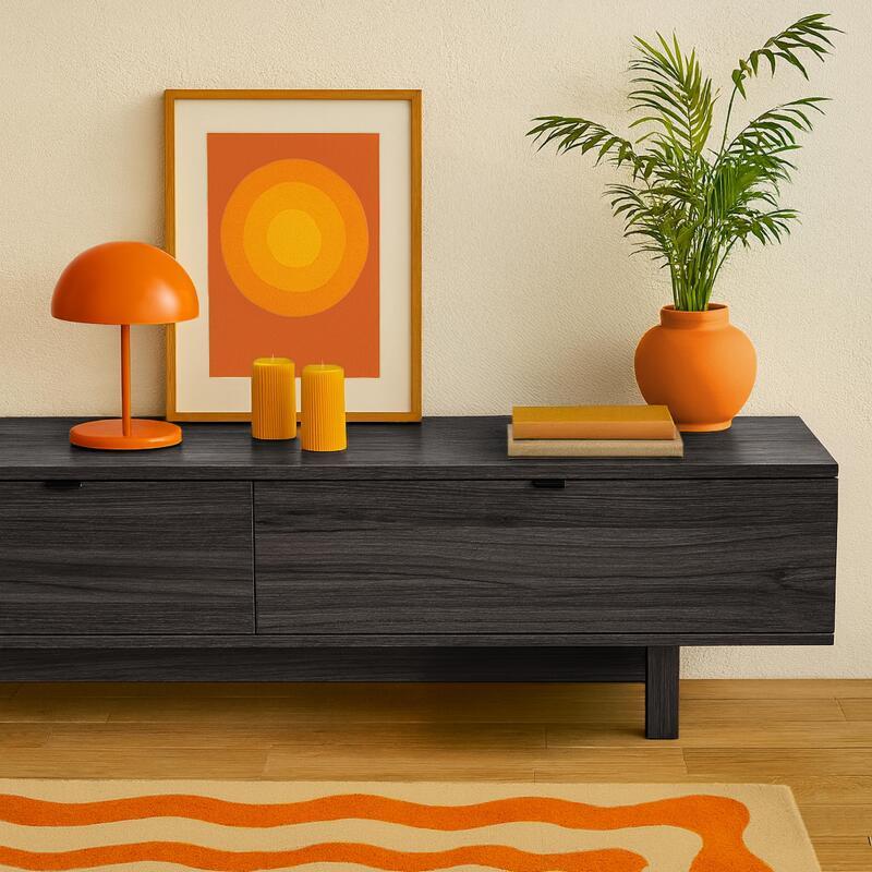 Meuble TV 160 cm effet bois industriel