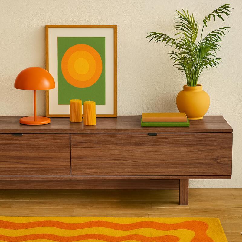 Meuble TV 160 cm effet bois industriel