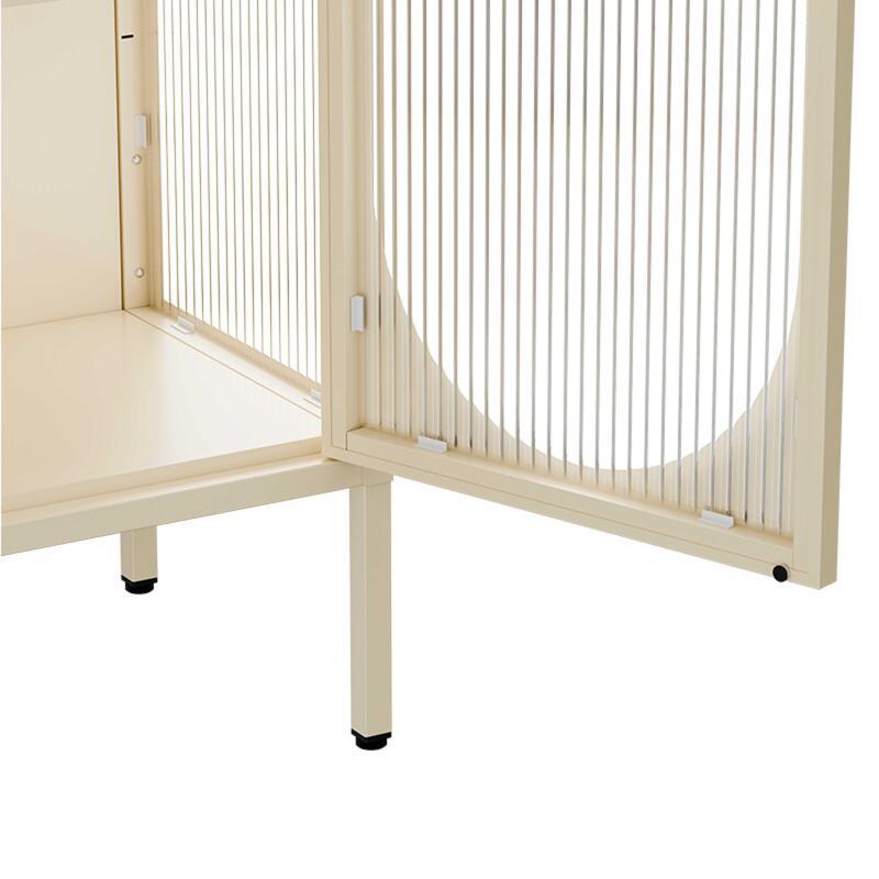 Buffet en métal et verre 2 portes 80 cm  (6/7)