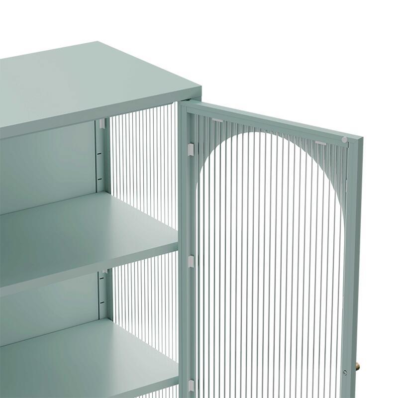 Buffet en métal et verre 2 portes 80 cm  (5/7)