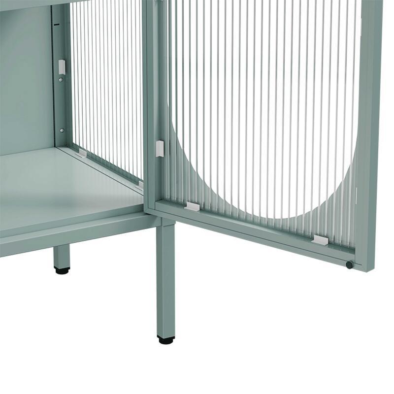 Buffet en métal et verre 2 portes 80 cm  (6/7)