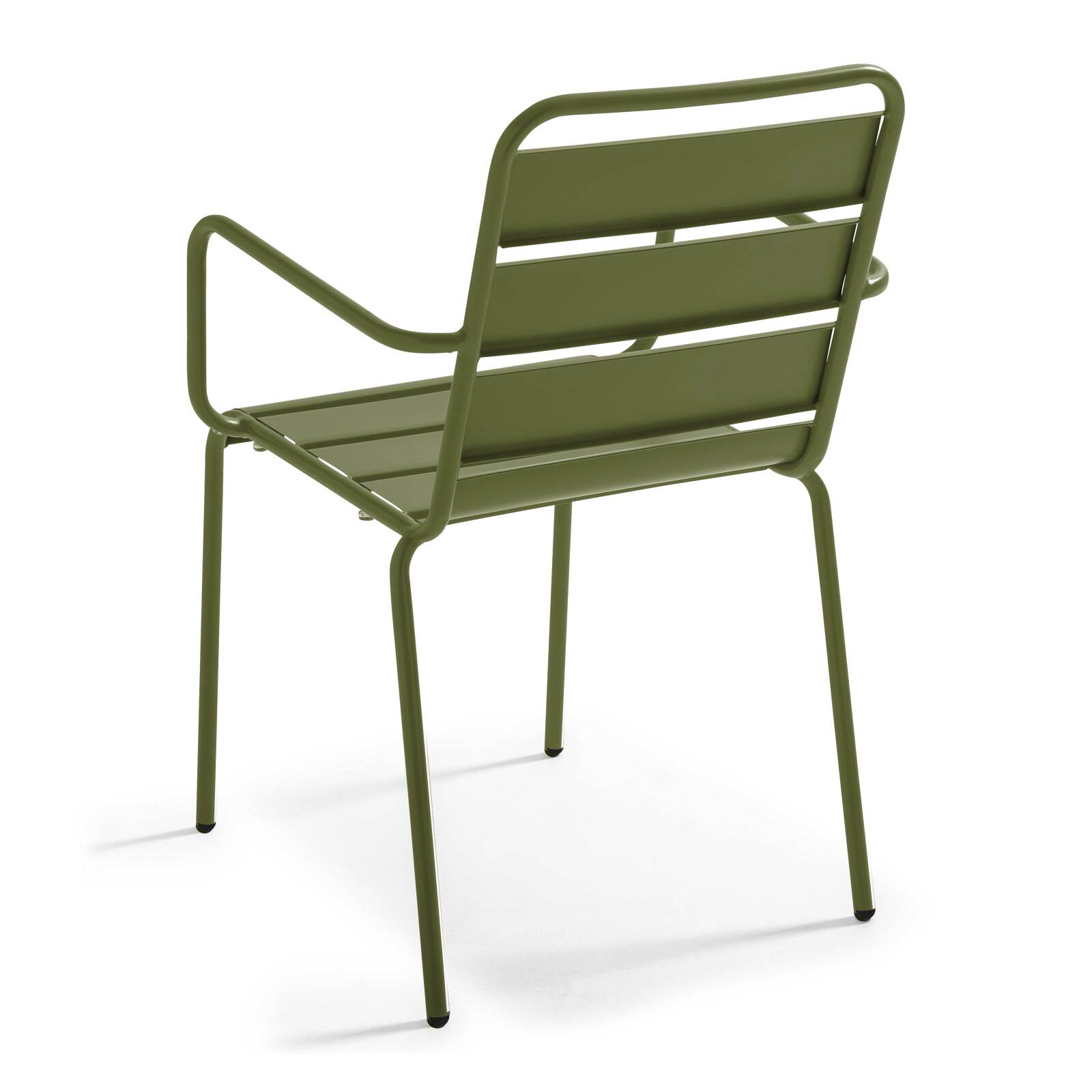Chaise de jardin en métal avec accoudoirs