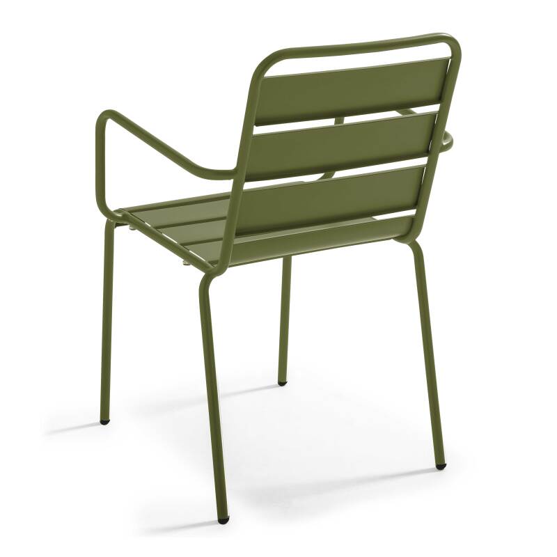 Chaise de jardin en métal avec accoudoirs (2/6)