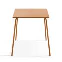 Table de jardin carré en métal 4 personnes 70x70 cm
