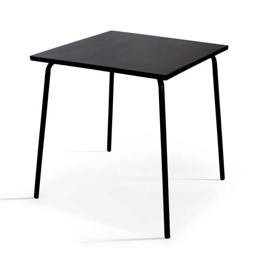 Table de jardin carré en métal 4 personnes 70x70 cm | Oviala