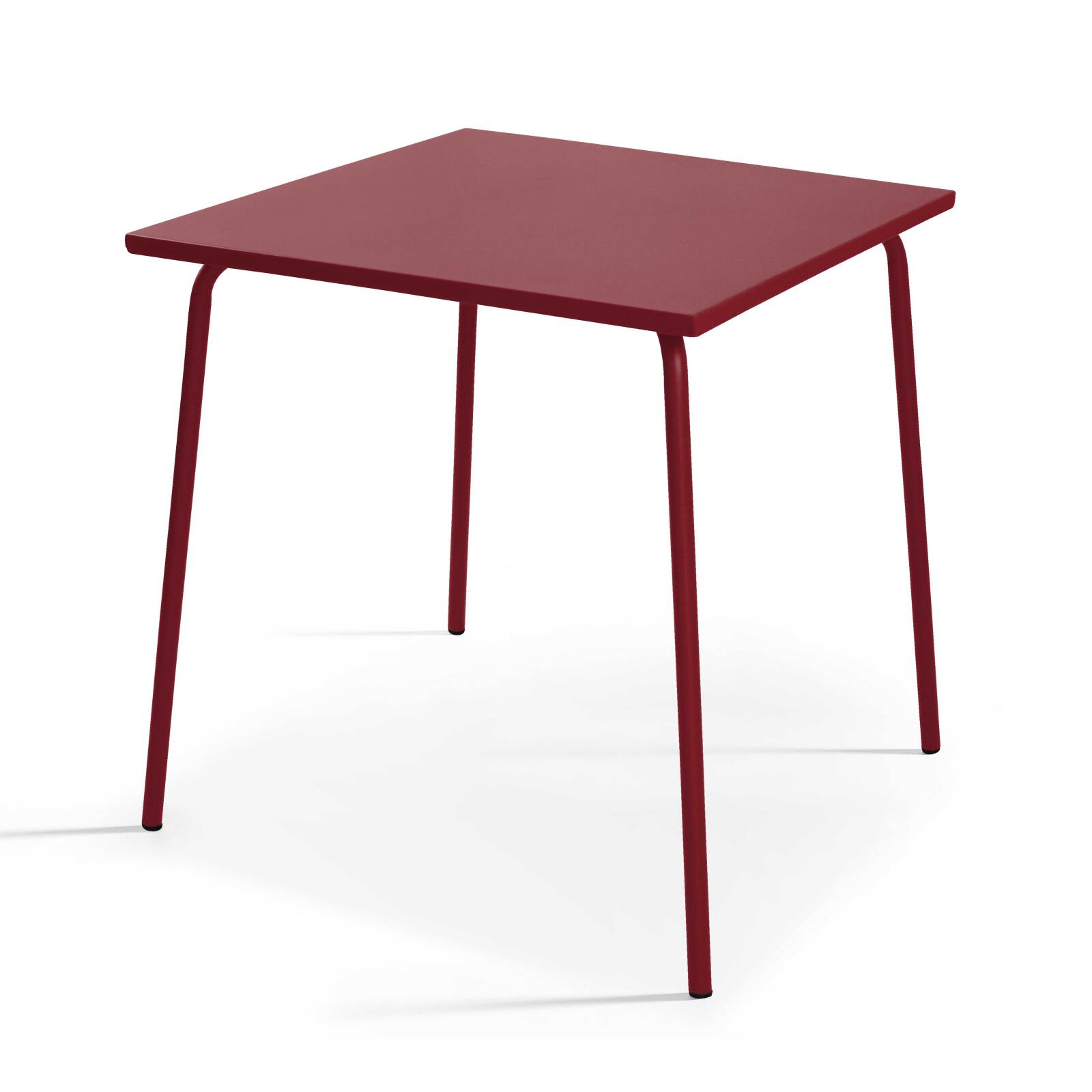 Table de jardin carré en métal 4 personnes 70x70 cm