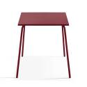 Table de jardin carré en métal 4 personnes 70x70 cm