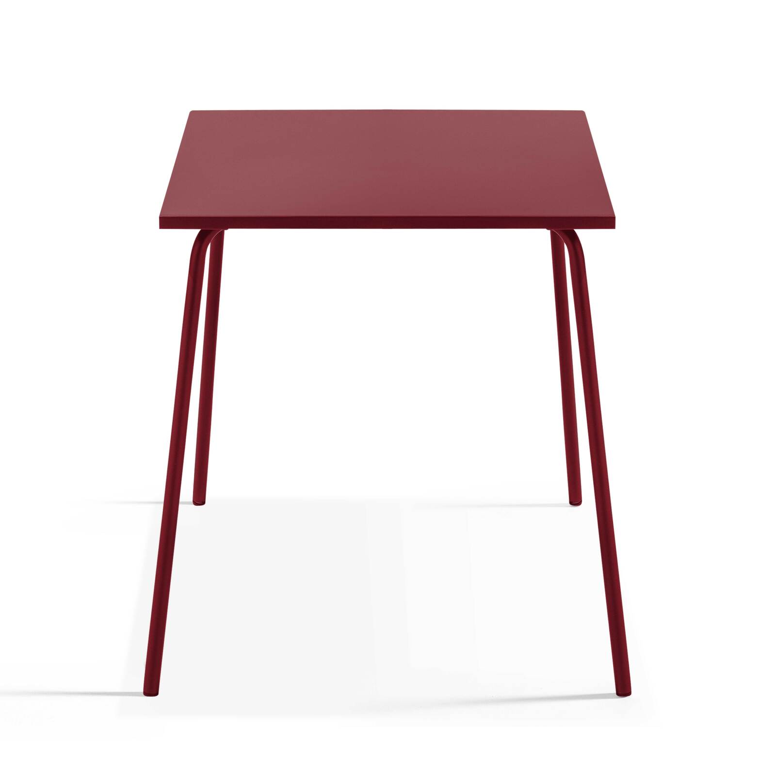 Table de jardin carré en métal 4 personnes 70x70 cm