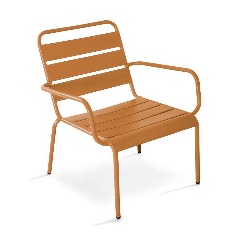Fauteuil bas de jardin en métal