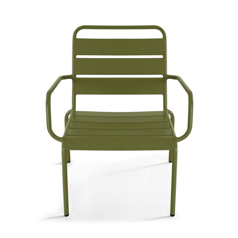 Fauteuil bas de jardin en métal