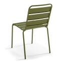 Table de jardin rectangulaire 180 x 90 cm et 8 chaises en métal