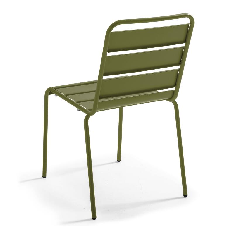 Table de jardin rectangulaire 180 x 90 cm et 8 chaises en métal