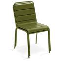 Table de jardin rectangulaire 180 x 90 cm et 8 chaises en métal