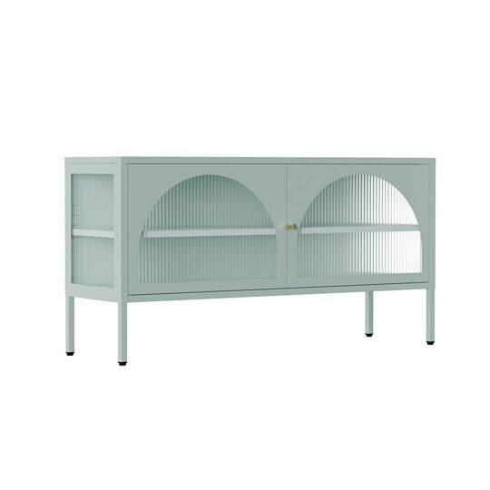 Meuble TV 115 cm en métal style moderne | Oviala