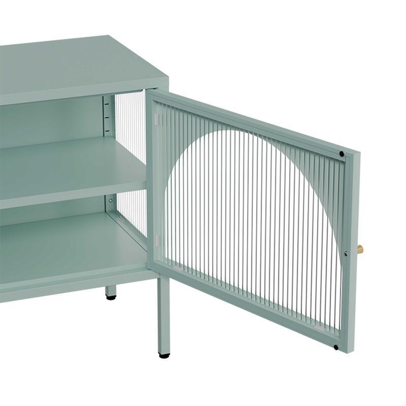 Meuble TV 115 cm en métal style moderne