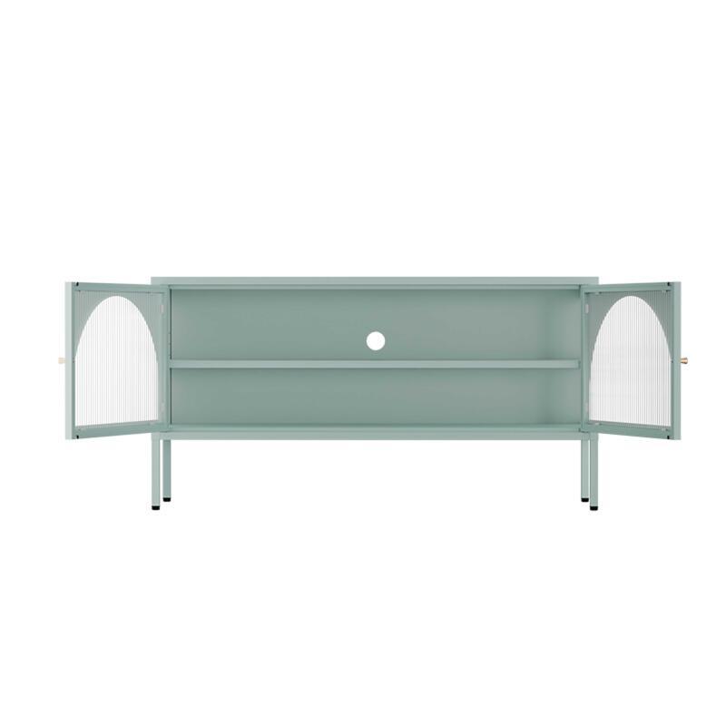 Meuble TV 115 cm en métal style moderne