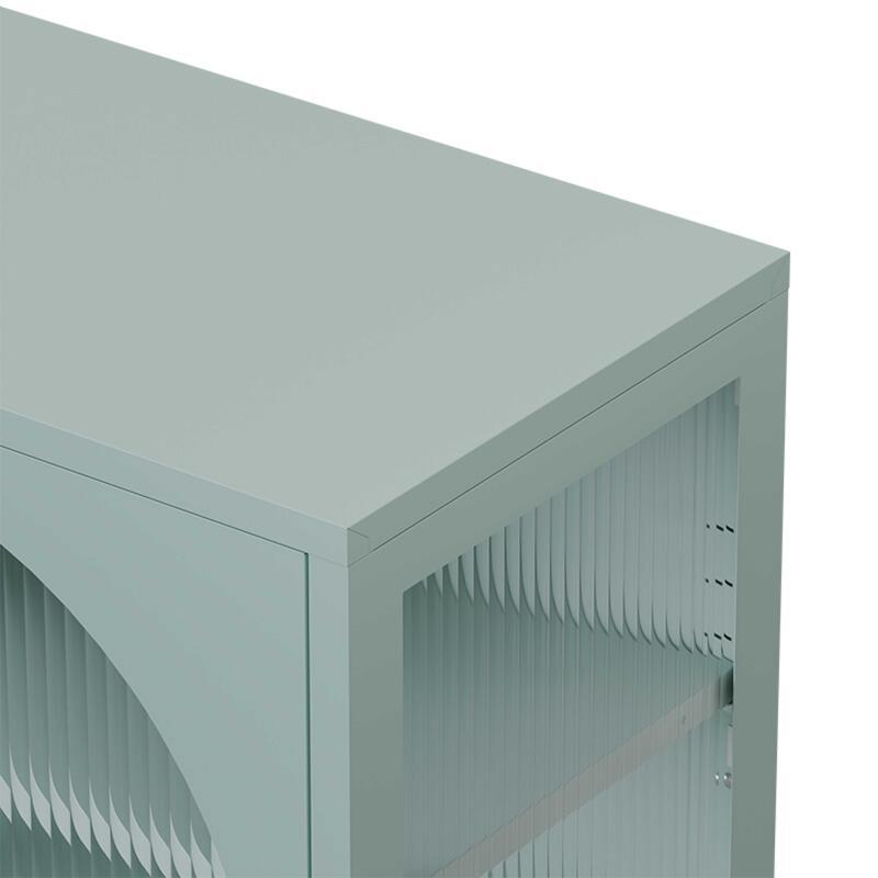 Meuble TV 115 cm en métal style moderne