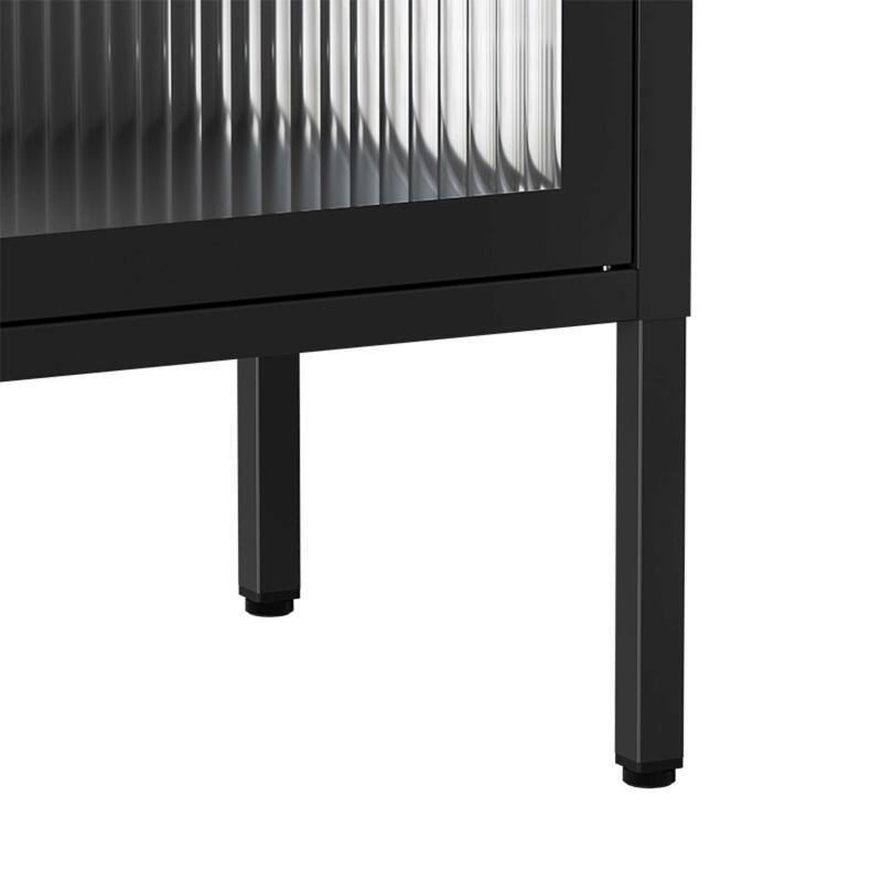Meuble TV 115 cm en métal style moderne