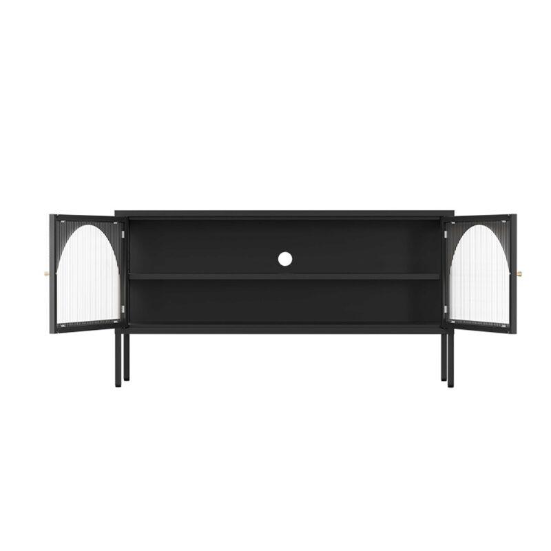 Meuble TV 115 cm en métal style moderne
