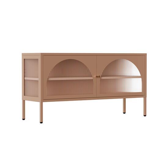 Meuble TV 115 cm en métal style moderne | Oviala