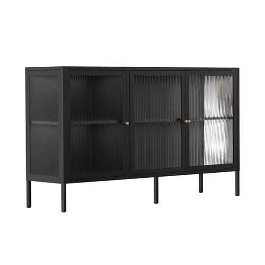 Buffet en métal 3 portes 140 cm | Oviala