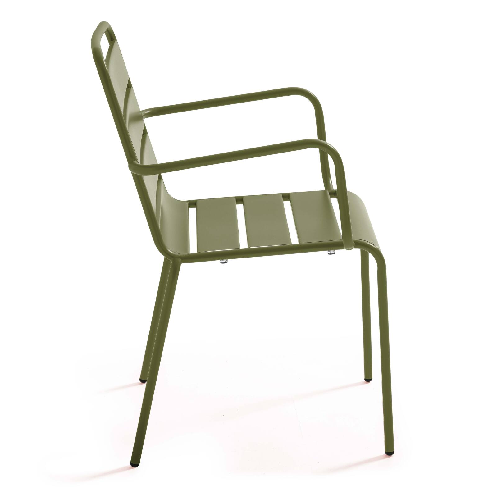 Table de jardin en métal 180x90 cm et 8 chaises avec accoudoirs