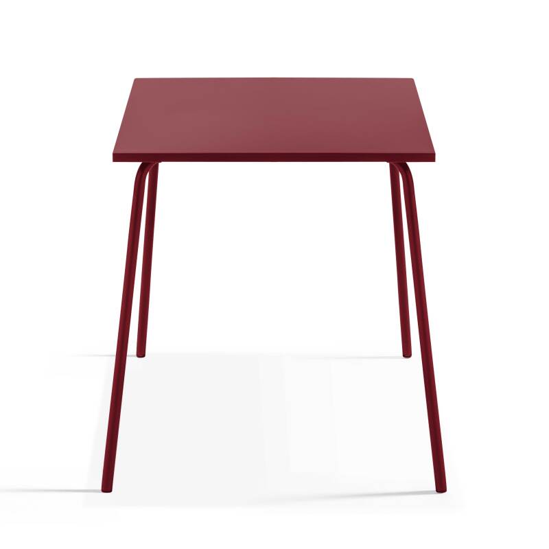 Table de jardin carrée en métal 70x70 cm et 4 chaises (2/8)