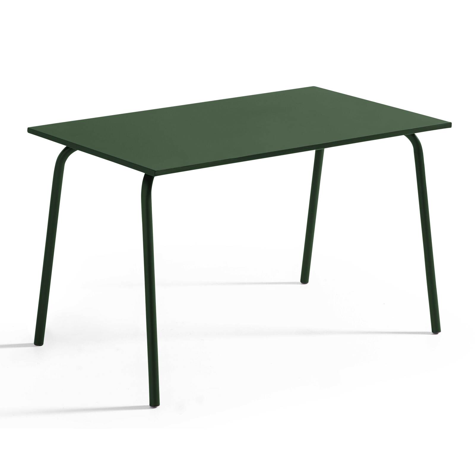 Table de jardin en métal 120x70 cm et 4 chaises avec accoudoirs