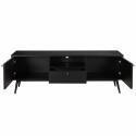 Meuble TV effet bois clair et blanc 150 cm scandinave