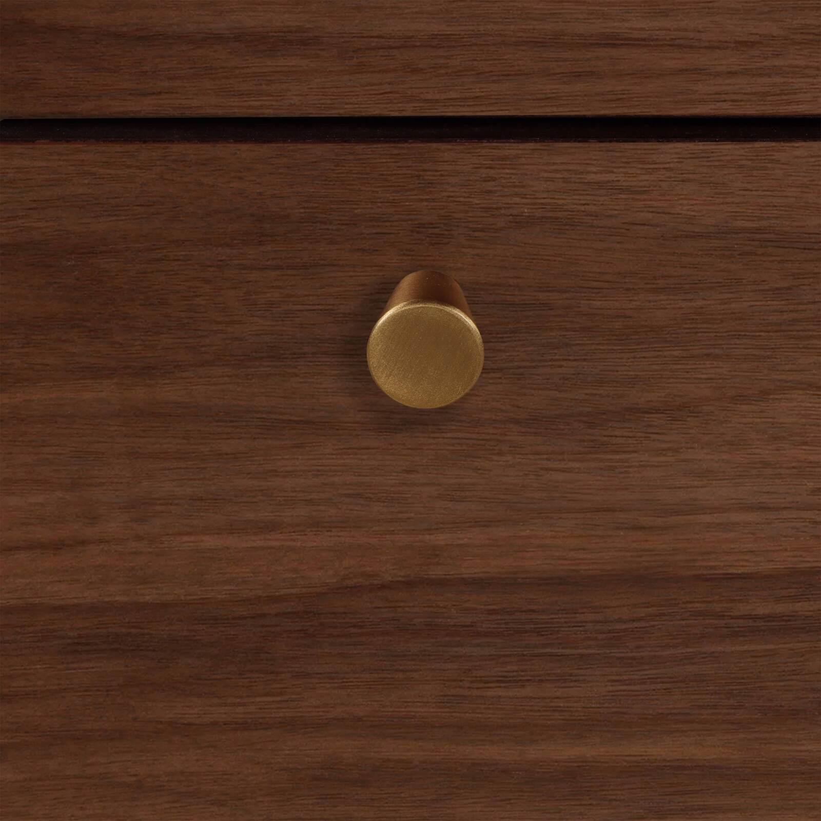 Buffet design effet bois foncé 2 portes 3 tiroirs 150 cm