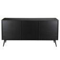 Buffet design effet bois foncé 2 portes 3 tiroirs 150 cm