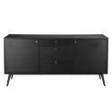 Buffet design effet bois foncé 2 portes 3 tiroirs 150 cm