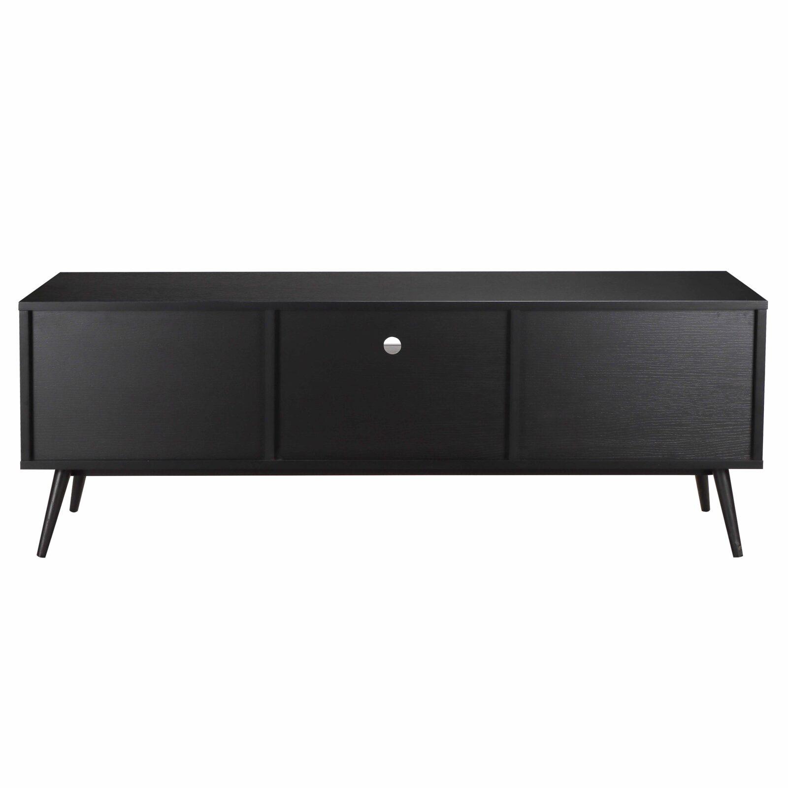 Meuble TV effet bois noir 150 cm design