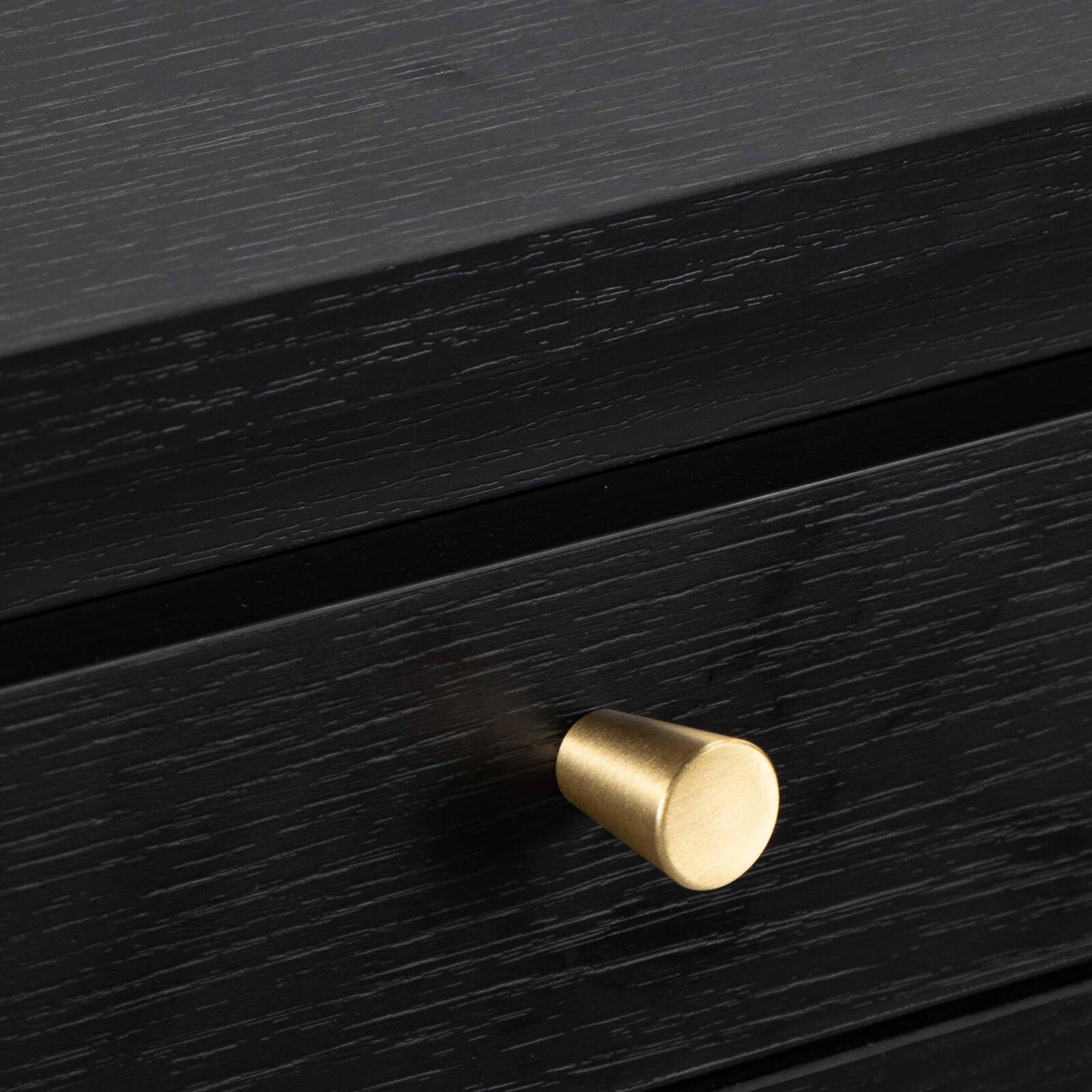 Meuble TV effet bois noir 150 cm design