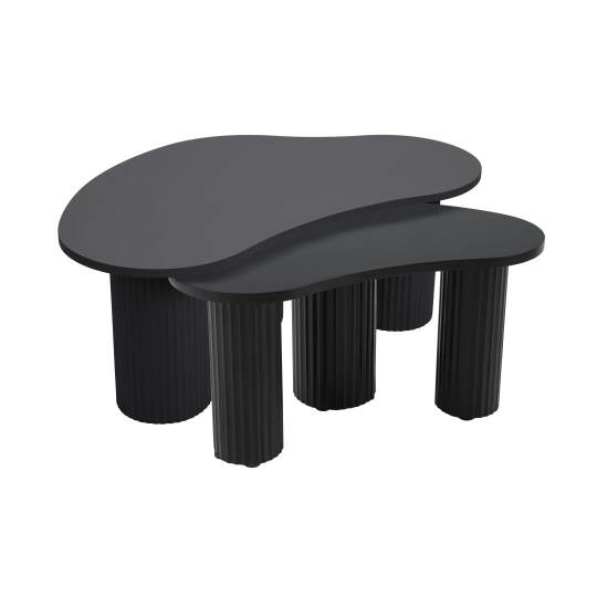 Tables basses gigognes design forme organique 42x70 cm et 60x100 cm