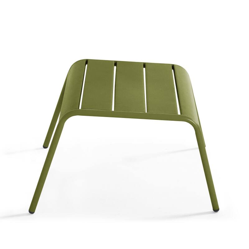 Lot de 2 fauteuils bas et repose-pieds en métal (6/7)