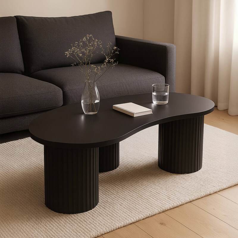 Table basse design forme organique 100x60 cm