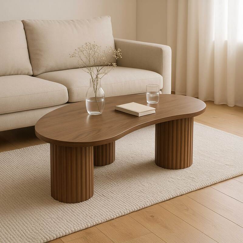 Table basse design forme organique 100x60 cm