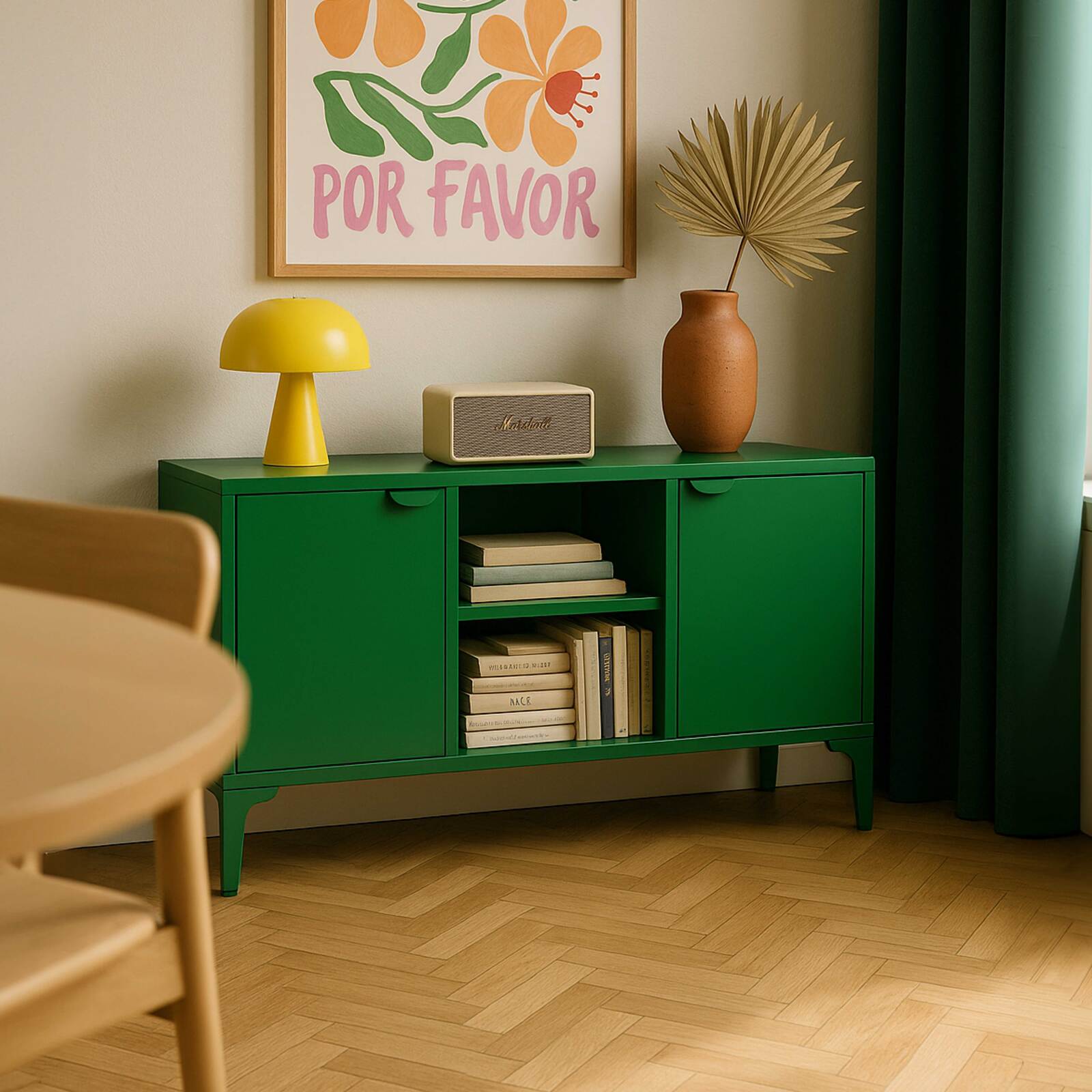 Buffet en métal 2 portes 120 cm 