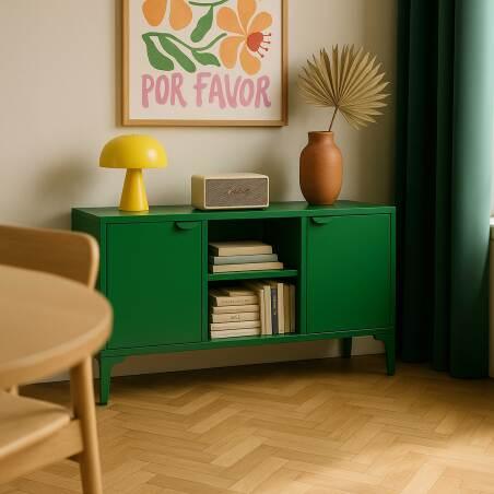 Buffet en métal 2 portes 120 cm 