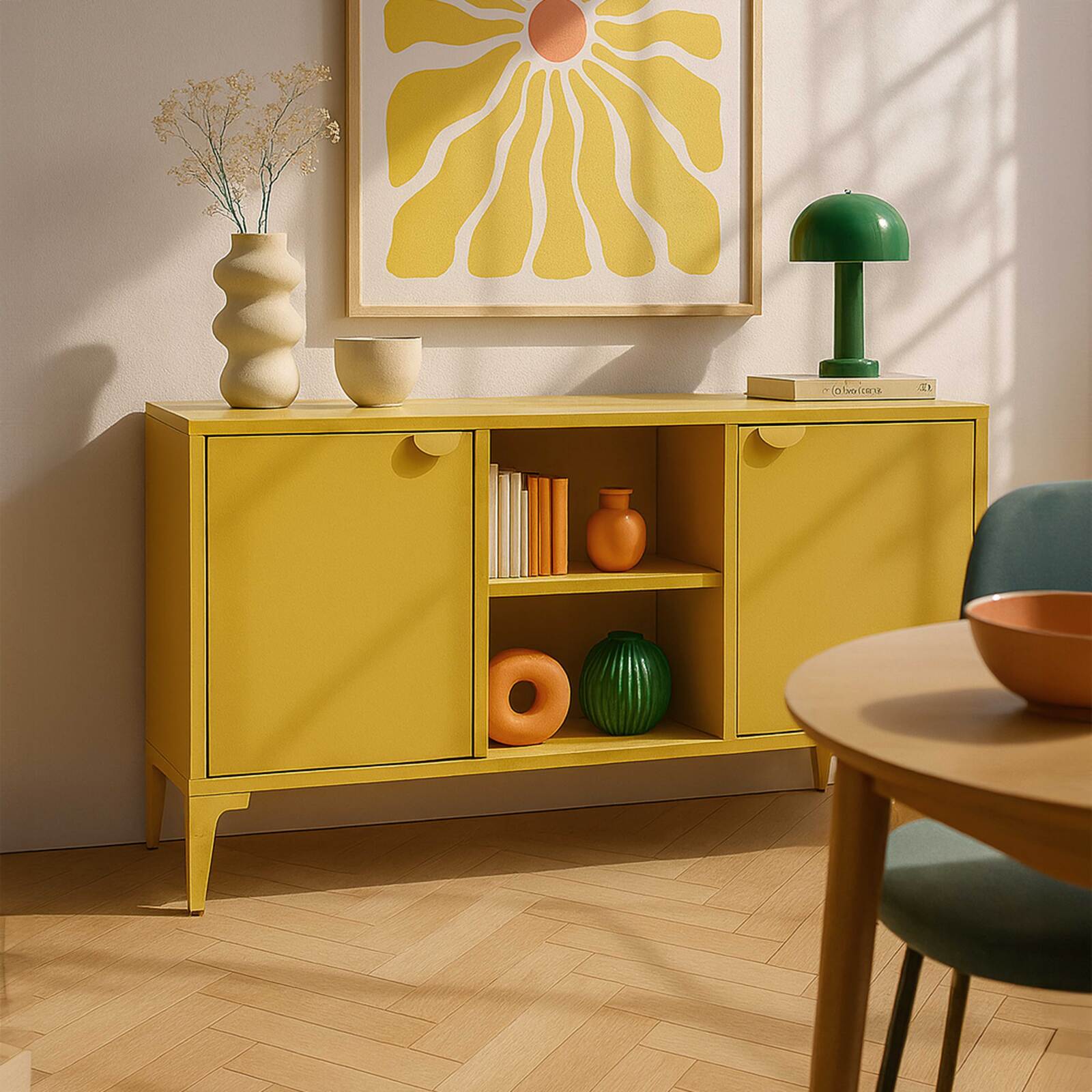 Buffet en métal 2 portes 120 cm 