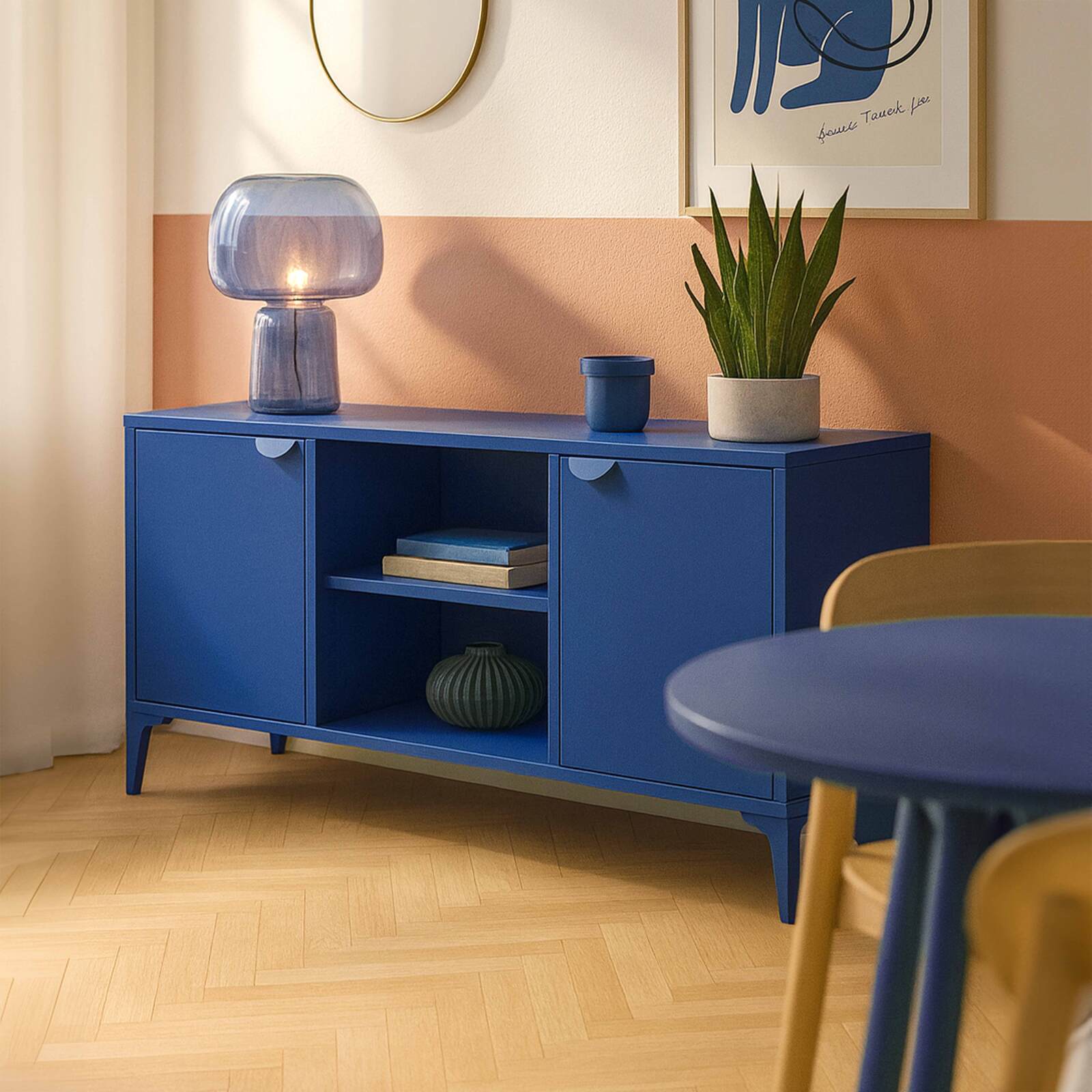 Buffet en métal 2 portes 120 cm 