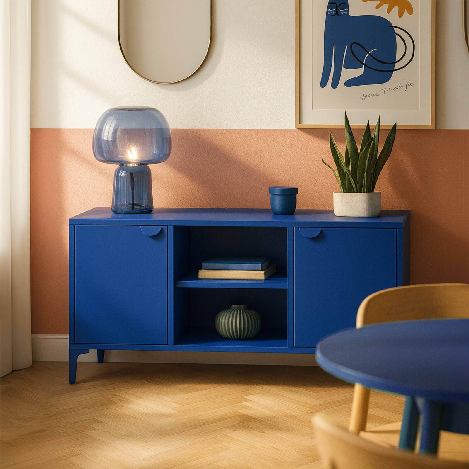 Buffet en métal 2 portes 120 cm 