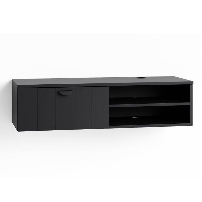 Meuble TV suspendu 120 cm style bohème  