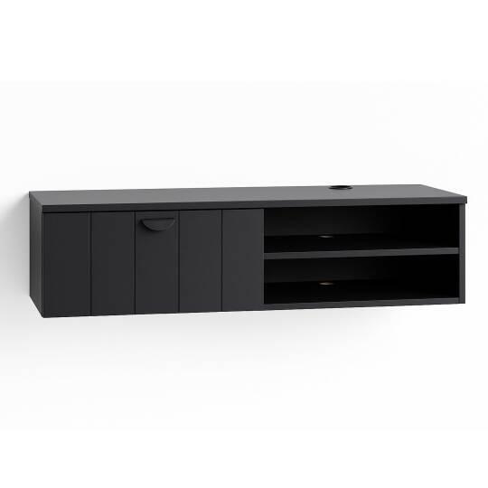 Meuble TV suspendu 120 cm style bohème | Oviala