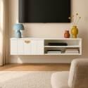 Meuble TV suspendu 120 cm style bohème